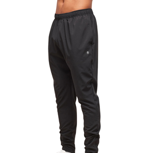 Pantalon de jogging tissé slim fit pour homme, noir, léger, extensible, pour la gym, l'entraînement et le sport - Product Image 2