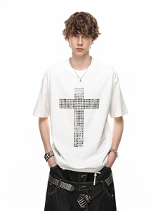 เสื้อยืดสตรีทแวร์แขนสั้นผ้าฝ้ายคุณภาพสูง 100% สำหรับผู้ชาย ระบายอากาศได้ดี ไม่หดตัว - Product Image 5