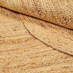 Alfombra Moderna de Yute con Diseño Floral, Rectangular, Trenzada, Ecológica, Antibacteriana, Antideslizante, Resistente a las Manchas, Fabricada a Máquina, de Pelo Plano - Product Image 2