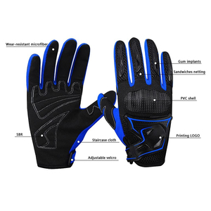 New Premium Black Personalized Full Hand Touchscreen Leather <b>Gloves</b> Non-Slip Motorcycle Leather Shock Riding <b>Gloves</b> - Product Image 3