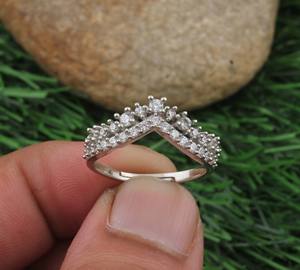 925 Sterling Silver Bezel Setting CZ Wedding <b>Ring</b> Dainty Minimalist <b>Open</b> Band Resizable Fine Jewelry Women Wholesale - Product Image 2