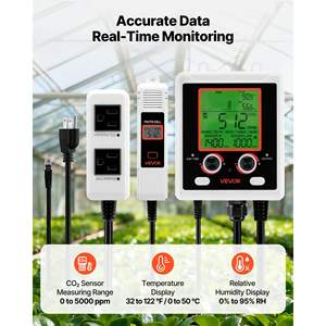 Contrôleur de surveillance du dioxyde de carbone à double sortie, détection jour/nuit, capteur NDIR CO2 pour la surveillance de la qualité de l'air en serre - Product Image 2