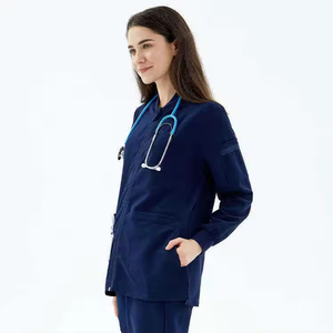 Blouse d'hôpital unisexe confortable à fermeture éclair, uniforme d'infirmière, tenue d'hôpital d'été pour femmes - Product Image 3