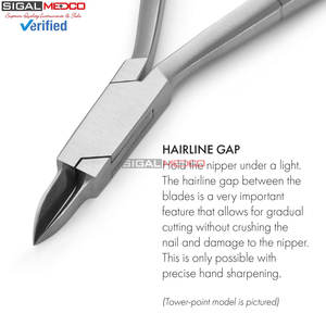 Alicates Profesionales Cónicos para Uñas Encarnadas, Cortaúñas para el Cuidado de los Pies, Alicates de Corte en Ángulo, Estuche de Cuero, Cuidado de los Pies - Product Image 3