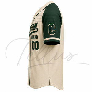 Maillots de baseball de qualité supérieure, broderie en relief, design personnalisé, 100% polyester. - Product Image 4