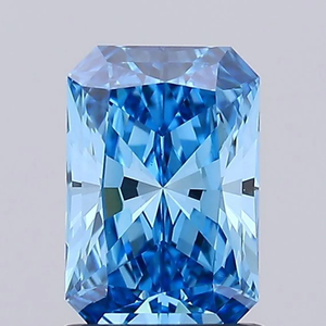 Diamante suelto de corte radiante azul fantasia cultivado en laboratorio para la fabricación de joyas - Product Image 1