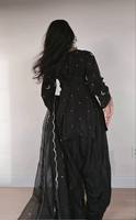 Salwar Kameez pour femme en pure soie Chinnon, entièrement brodé avec motifs complexes, style mariage et Diwali, entièrement cousu