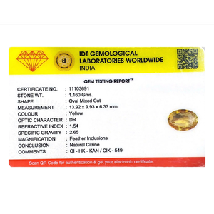 Natural Pear Cut Citrine Loose Gemstone 5.8 Carat Certified Yellow Faceted for Jewelry Making - Product Image 4