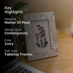 Handmade Mother of Pearl Photo <b>Frame</b> Rectangular Vertical Tabletop Picture <b>Frame</b> Elegant 4x6 Inch - Product Image 5