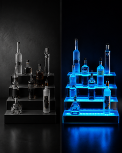 Custom for Modern Glossy Acrylic LED Retail Display <b>Stand</b> for Beer Wine-Pre-Assembled <b>Corner</b> Countertop Table Display - Product Image 4