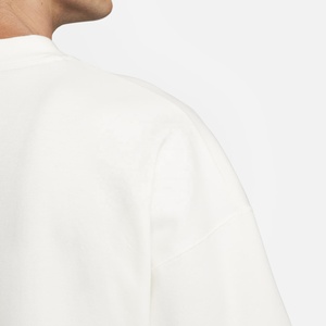 T-shirt Homme Oversize Blanc Col Rond Manches Courtes Design Tendance Couleur Unie Décontracté 100% Coton Jersey Tricoté - Product Image 6