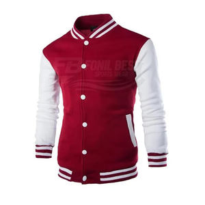 Chaqueta Varsity Casual de Invierno para Hombre de Alta Calidad, Cuello Alto, Botones Frontales, Parche Personalizado, Diseño de Jersey de Fútbol Americano, Forro Polar con Letras, Estilo Americano - Product Image 2