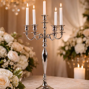 Décoration de table pour salle de banquet, décor de fête de fiançailles, aménagement de dîner d'anniversaire de luxe, décoration de table pour dîner romantique - Product Image 3