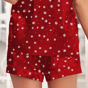 Conjunto de Ropa de Dormir para Mujer, Informal, para el Hogar, para Uso Diario, Transpirable, Pantalones Cortos hasta la Rodilla - Product Image 6