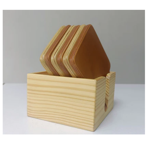 Wooden Coaster Crafts from India Natural Finish Non Slip <b>Mats</b> For Table Decoration Wholesale Wood Coaster - Product Image 2