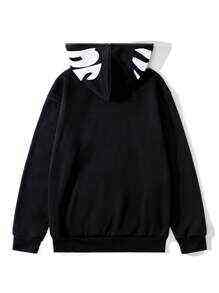 เสื้อฮู้ดซิปหน้าเต็มตัวสไตล์สตรีทแวร์ พร้อมลายกราฟิกโดดเด่น ผ้าฝ้ายเนื้อนุ่ม และฮู้ดปรับได้เพื่อความโดดเด่นสะดุดตา - Product Image 4