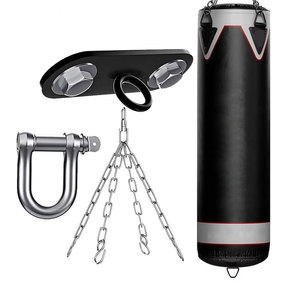 Heavy Duty Punching Bag Set with <b>Ceiling</b> Mount and Chain for Adult Boxing Training - Product Image 1