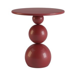 Table basse ronde en métal minimaliste moderne, mobilier de luxe nordique, table d'appoint créative avec base sphérique - Product Image 1