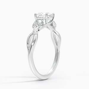 Bague BOJ 027 en argent 925, coupe ronde, motif soufflet de saule, solitaire, 2 carats, couleur D, Moissanite VVS1 certifiée GRA, en promotion à prix réduit - Product Image 2