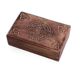 Boîte à bijoux en bois faite à la main pour femmes, boîte de rangement décorative pour bijoux, sculptée à la main, pour la maison, la chambre à coucher, la salle de bain - Product Image 6