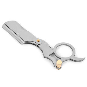 Superior Quality Professional Ring Barber <b>Razor</b> Beard Hair Cutting Stainless Steel <b>Single</b> <b>Blade</b> Lightweight Barbershop Use - Product Image 5