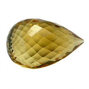 Briolette de citrino facetado grande, piedras preciosas sueltas, forma elegante, fabricación de joyas personalizadas, diferentes tamaños disponibles, citrino natural amarillo - Product Image 1