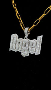 Pendentif lettre Moissanite personnalisé en argent 925 avec nom personnalisé Iced Out Top Quality Hip Hop - Product Image 3