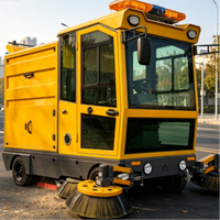Balayeuse routière pour les places extérieures des centres commerciaux, capable de nettoyer les gobelets en papier, les sacs en plastique et les déchets quotidiens.