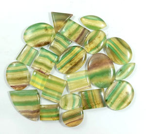 Belle Fluorite Naturelle Sculpté Cabochon Pierres Précieuses En Vrac Guérison Quartz Dos Plat Fluorite Cabs Pour DIY ART Artisanat Bijoux - Product Image 3