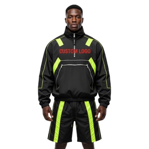 Conjunto de 2 Piezas Personalizable: Chaqueta Cortavientos de Nylon con Paneles y Chándal de Nylon para Hombre, Verano 2026 - Product Image 2