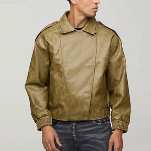 Mejor Estilo del Mercado en Línea: Chaqueta de Cuero de Motero a la Moda, Suministro Directo de Fábrica, Diseña Tu Propia Chaqueta de Cuero para Hombre - Product Image 3