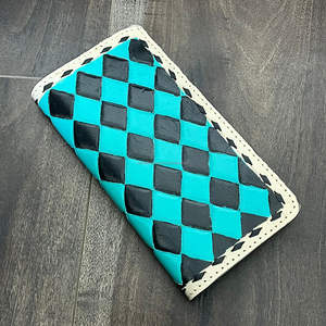 Nouveauté Portefeuille long pour homme en cuir de vachette à carreaux, vente chaude, élégant, porte-monnaie, pochette et sac à main, cadeau unisexe - Product Image 5