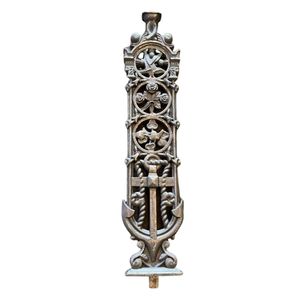 Victorian iron staircase refined ornamental scroll design durable construction elegant railing timeless classical architecture <b>d</b> - Product Image 5