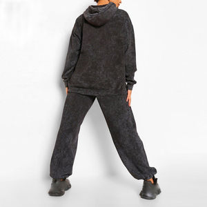 Nuevo Chándal Deportivo Transpirable con Lavado Ácido para Mujer, Ligero, 100% Algodón, con Capucha, Mangas Largas para Invierno - Product Image 2