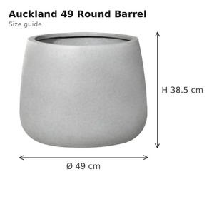 Jardinière ronde en Fiberstone gris Auckland 49, 49x49x38.5cm, taille moyenne, pour intérieur/extérieur, résistante aux intempéries, Vietnam - Product Image 4