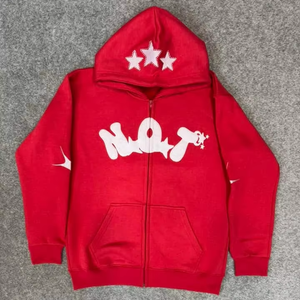 Custom DTG Print logo Cotton Sweat Suits Screen Print Sweatpants <b>Zip</b> <b>up</b> Hoodie Sets Streetwear Acid Wash Tracksuits for Men - Product Image 1