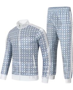 Ensemble de survêtement à manches longues et fermeture éclair intégrale pour homme, taille plus, écologique, pour la course à pied et les sports, service OEM, logo personnalisé, design personnalisé - Product Image 1