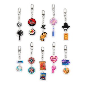 Porte-clés en acrylique transparent personnalisé 95x95mm extra large, imprimé double face, breloque de sac Kpop, fabriqué en Corée - Product Image 3
