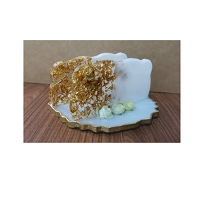 Boîte distributrice de mouchoirs en résine époxy, prix de gros, artisanat, couleur marine - Product Image 5