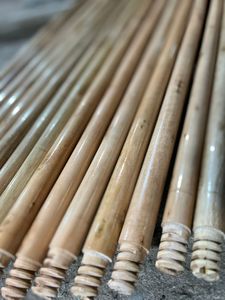 Benang Amerika pegangan sapu kayu alami 120cm lurus dan tahan lama untuk sapu & Pengki - Product Image 5