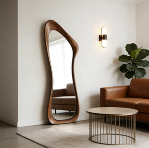 Modern Art Metal Frame Full-Length Glass Floor <b>Mirror</b> Rotatable Dressing Room Standing <b>Mirror</b> - Product Image 4