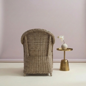 Silla de Comedor de Ratán Natural, Estilo Escandinavo Moderno, Hecha a Mano, Silla de Jardín para Exteriores, Silla de Café Bistro, Muebles Ecológicos - Product Image 3