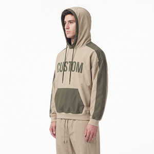 Sudadera con Capucha Extra Grande para Hombre, Dos Tonos, 100% Nailon, Hombros Caídos, Estilo Casual Urbano, con Logotipo Personalizado, 2026 - Product Image 4