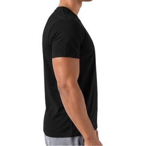 Camiseta Negra de Manga Corta y Cuello Redondo para Hombre, Suave, Informal, Básica, para Uso Diario, Moda Urbana, Ropa Personalizada - Product Image 4