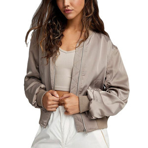 Nouvelle arrivée : Blouson bomber classique pour femme, vente en gros, blouson bomber léger et tendance, fabrication en usine pour femme - Product Image 1