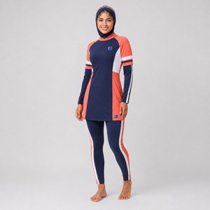 Offre Spéciale – Ensemble Burkini Confortable, Durable, Modeste et Écologique – Coupe Haute, 2 Pièces, Couleur Unie Imprimée, Séchage Rapide - Product Image 6