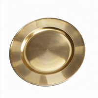 Assiette à motif floral faite à la main pour hôtels, restaurants, bars, forme ronde, métal