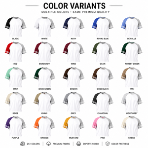 T-shirt Raglan Homme Personnalisé à Manches Courtes, Color Block, Sportif – Fabricant de Vêtements en Gros OEM/ODM à Marque Privée - Product Image 4