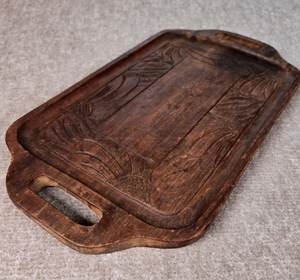 Bandeja Redonda Rústica de Madera de Acacia con Compartimentos, Platos Personalizados para Servir Frutos Secos, Mezcla de Nueces, Queso y Aperitivos - Product Image 1
