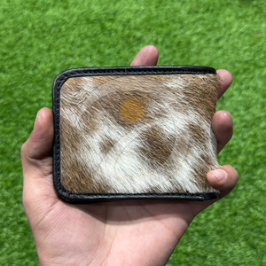 Fashion Genuine Cowhide Hair <b>Wallet</b> Mens Compact Card <b>Holder</b> Handmade With Rich Natural Fur Finish Cowhide Hair <b>Wallet</b> - Product Image 6